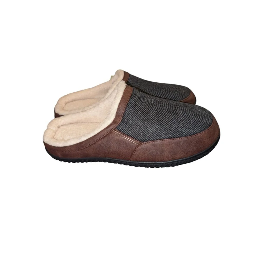 ULTRAIDEAS Mens Slippers Gray Brown XL 11-12